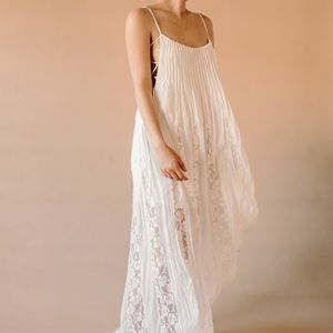 Free people white lace maxi